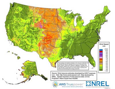 This map illustrates why wind development in the plains is so important